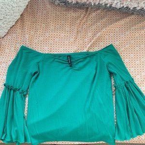 Off the shoulder cropped top